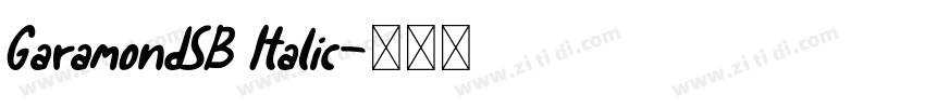 GaramondSB Italic字体转换